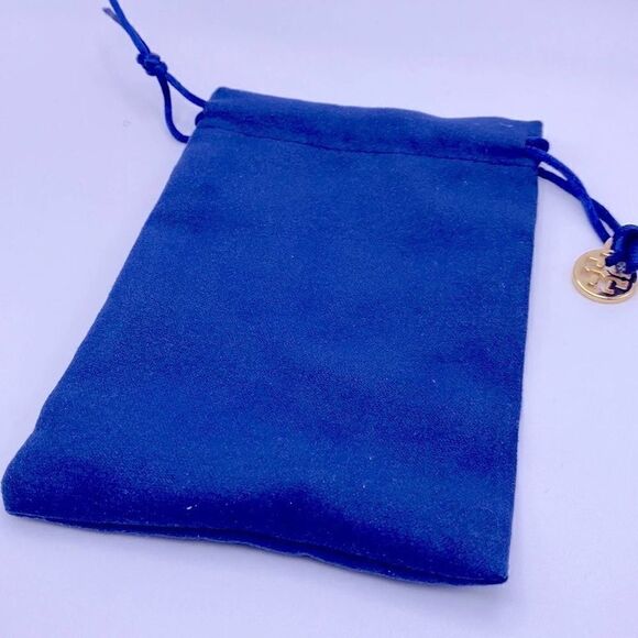 NWOT Tory Burch Gold Logo, Pearl Round Zircon Accent Stud Earrings - Picture 8 of 8